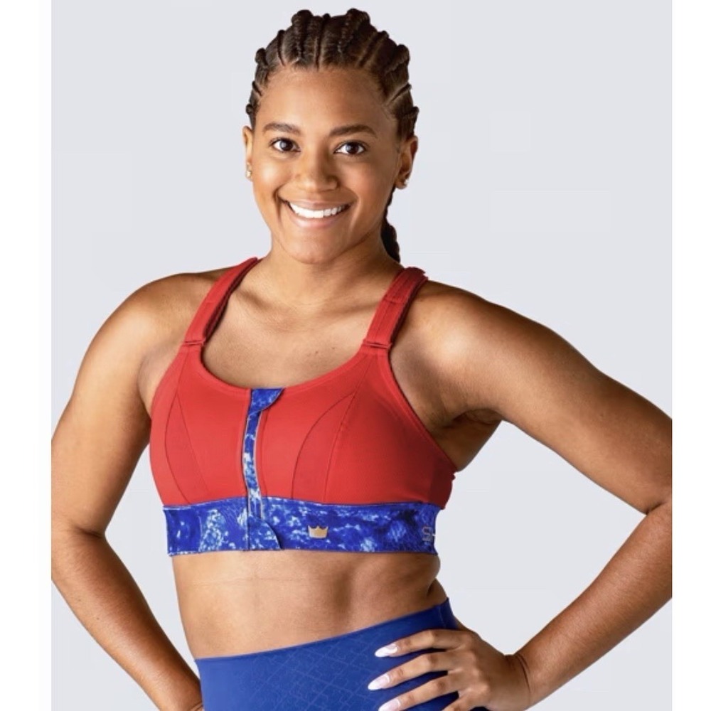 SHEFIT Ultimate Sports Bra Blue/Red Sports Bra 2Luxe NWOT